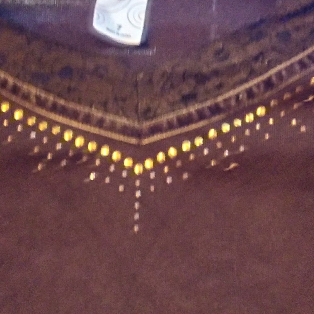Target brown shirt with gold embellishments